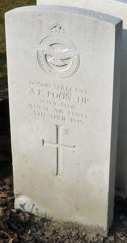 Sgt Allan Percy Poon-Tip<br/><br /><br />died April 5th, 1945